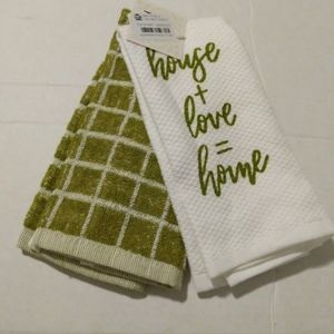 3/$30.00 HOUSE + LOVE = HOME Handy Towels  Towels 2 Towels - GREEN